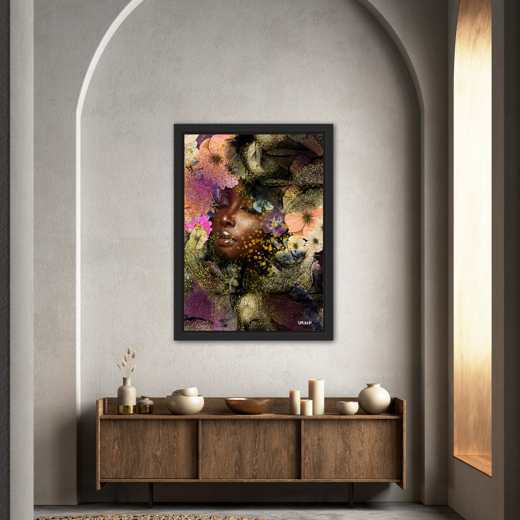 Décoration murale BE STILL 002 art biblique moderne - Portrait abstrait Psaume 46:10
